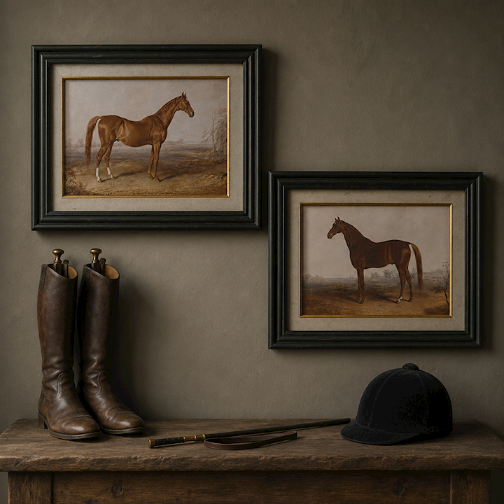 FRAMED HORSE 50x40cm